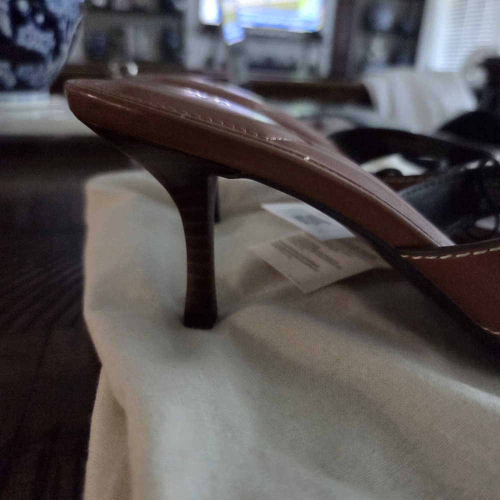 New Never Used, Zara Brown Heeled Sandals. 2in Heel Size 38 - Picture 5 of 6